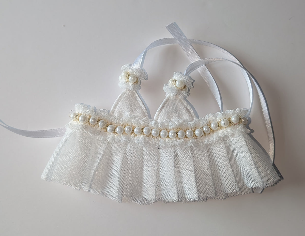 Princess Lace Top, White Straps