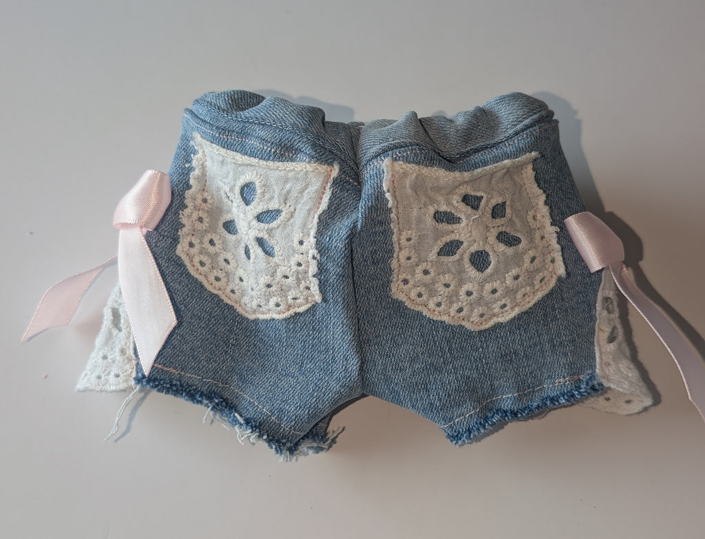 Bow Lace Jean Shorts
