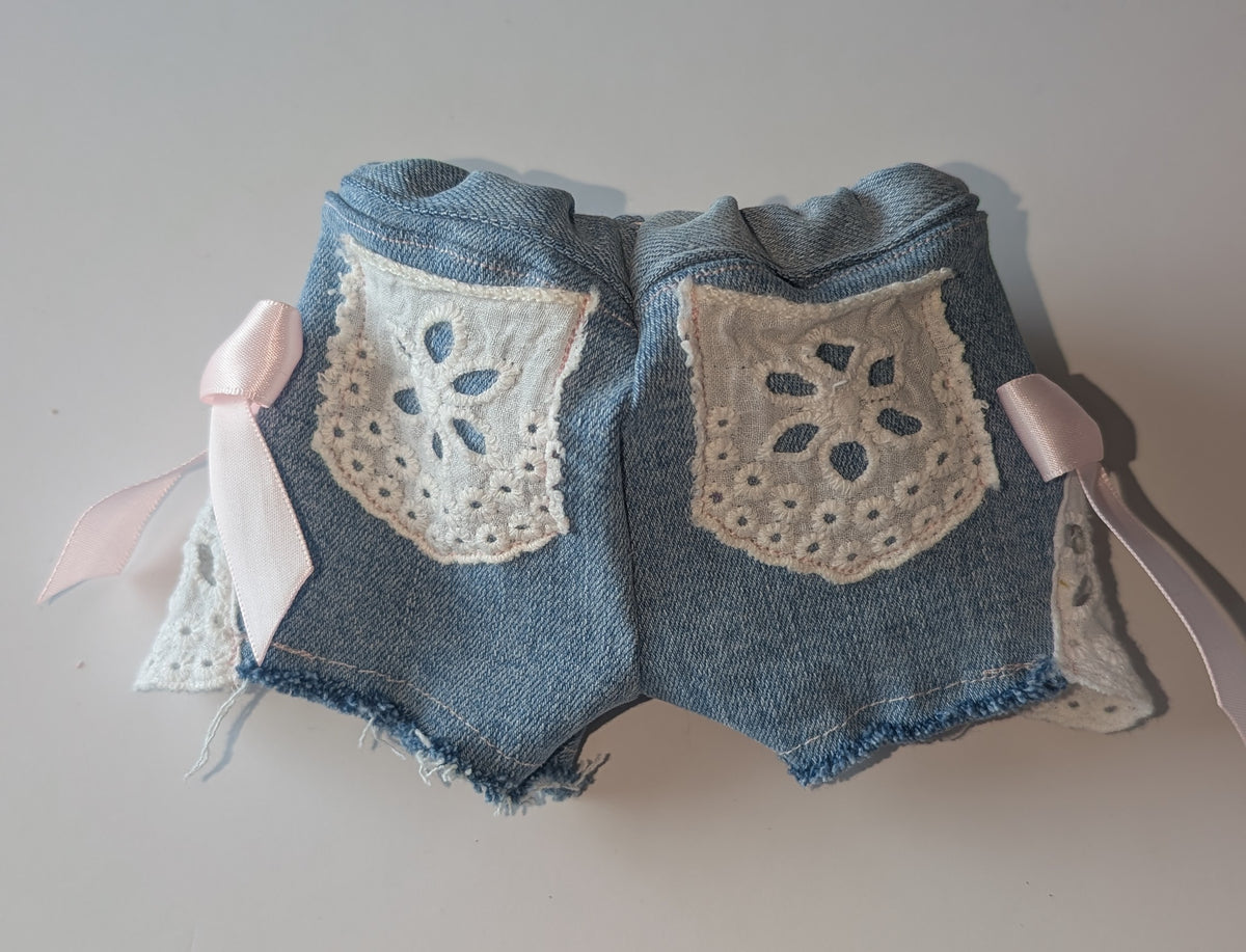 Bow Lace Jean Shorts